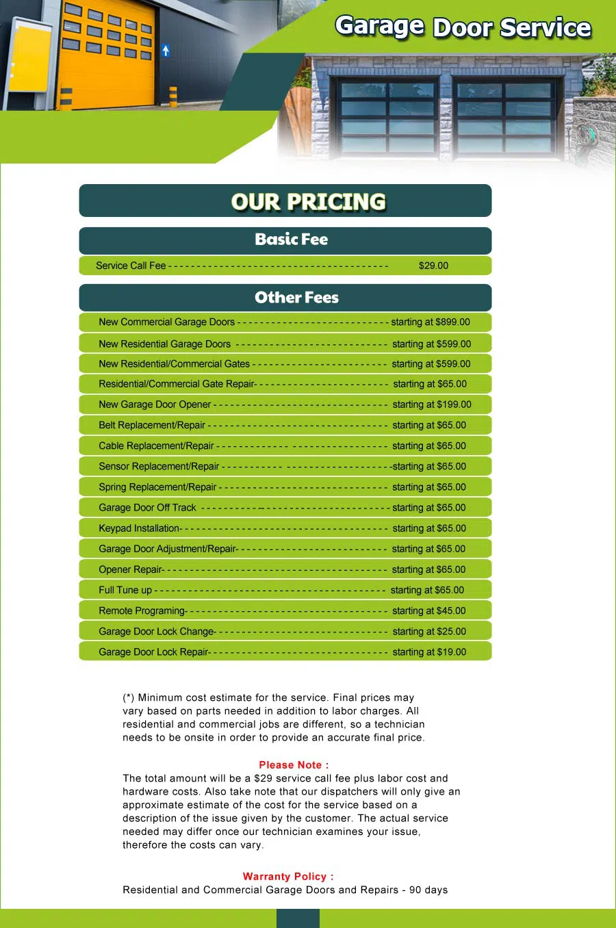 Garage Door 24 Hours Repairs Marlton, NJ 856-533-5924